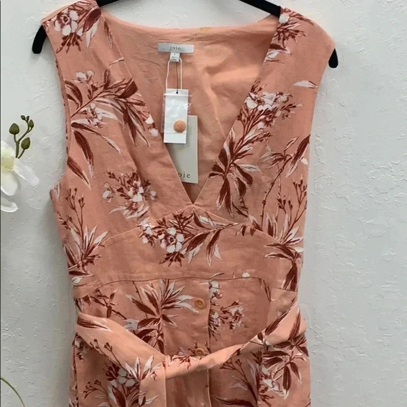 Joie NWT Ethelda Floral-Print V-Neck Midi Dress size Large - Picture 5 of 7